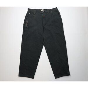 Deadstock Vtg 90s Boss Mens 40x32 Spell Out Baggy Wide Leg Skateboard Jeans USA
